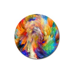 Rainbow Color Splash Magnet 3  (Round)