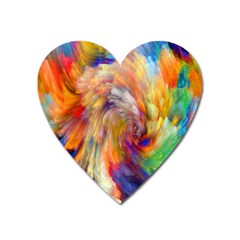 Rainbow Color Splash Heart Magnet