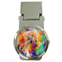 Rainbow Color Splash Money Clip Watches