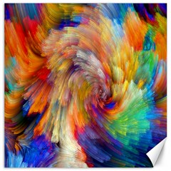 Rainbow Color Splash Canvas 12  x 12  