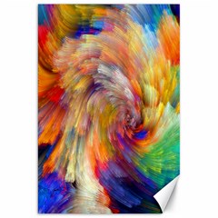 Rainbow Color Splash Canvas 20  x 30  