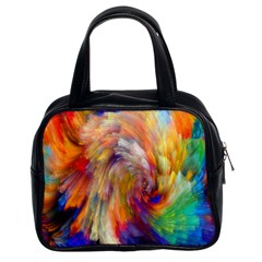Rainbow Color Splash Classic Handbags (2 Sides) by Mariart