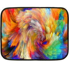 Rainbow Color Splash Fleece Blanket (mini) by Mariart