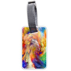 Rainbow Color Splash Luggage Tags (One Side) 