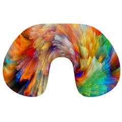 Rainbow Color Splash Travel Neck Pillows