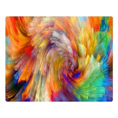 Rainbow Color Splash Double Sided Flano Blanket (Large) 