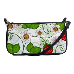 Strawberry Fruit Leaf Flower Floral Star Green Red White Shoulder Clutch Bags