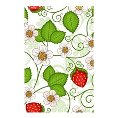 Strawberry Fruit Leaf Flower Floral Star Green Red White Shower Curtain 48  X 72  (small) 