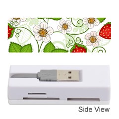 Strawberry Fruit Leaf Flower Floral Star Green Red White Memory Card Reader (stick) 