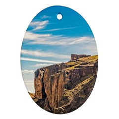 Rocky Mountains Patagonia Landscape   Santa Cruz   Argentina Ornament (oval) by dflcprints