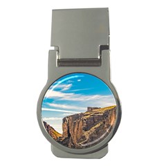 Rocky Mountains Patagonia Landscape   Santa Cruz   Argentina Money Clips (Round) 