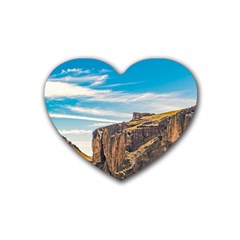 Rocky Mountains Patagonia Landscape   Santa Cruz   Argentina Rubber Coaster (Heart) 