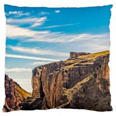 Rocky Mountains Patagonia Landscape   Santa Cruz   Argentina Large Cushion Case (One Side)