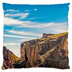 Rocky Mountains Patagonia Landscape   Santa Cruz   Argentina Large Flano Cushion Case (two Sides) by dflcprints