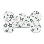 Floral pattern Dog Tag Bone (One Side) Front