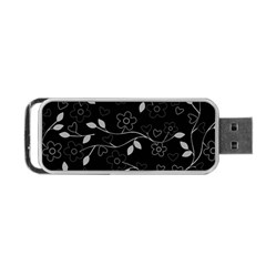 Floral Pattern Portable Usb Flash (two Sides)