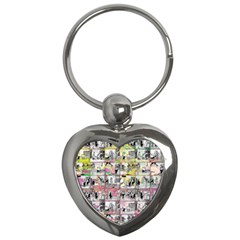 Comic Book  Key Chains (heart)  by Valentinaart