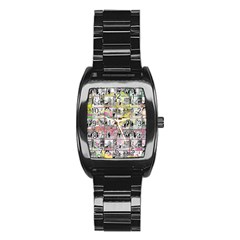 Comic Book  Stainless Steel Barrel Watch by Valentinaart