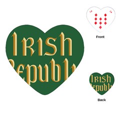 The Irish Republic Flag (1916, 1919-1922) Playing Cards (heart)  by abbeyz71