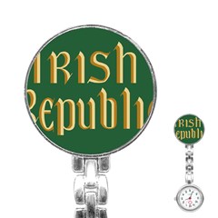 The Irish Republic Flag (1916, 1919-1922) Stainless Steel Nurses Watch by abbeyz71