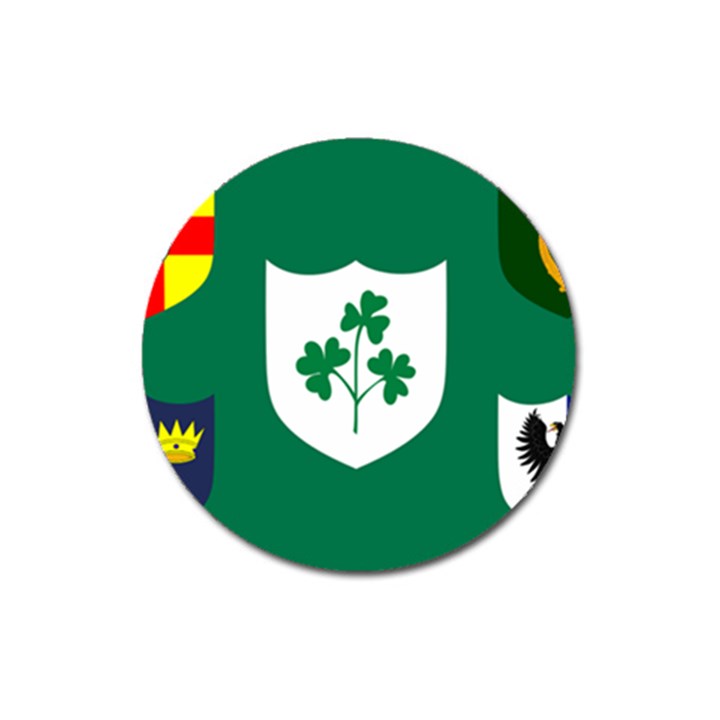 Ireland National Rugby Union Flag Magnet 3  (Round)