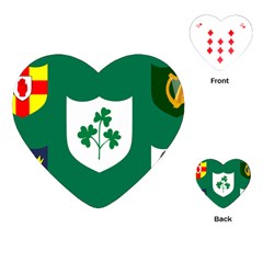 Ireland National Rugby Union Flag Playing Cards (heart)  by abbeyz71