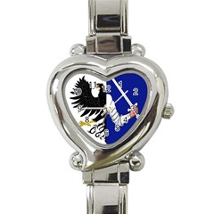 Flag Of Connacht Heart Italian Charm Watch