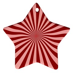 Sun Background Optics Channel Red Ornament (Star)
