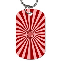 Sun Background Optics Channel Red Dog Tag (One Side)