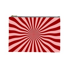 Sun Background Optics Channel Red Cosmetic Bag (Large) 