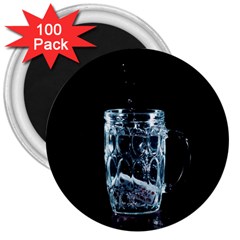 Glass Water Liquid Background 3  Magnets (100 pack)