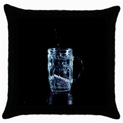 Glass Water Liquid Background Throw Pillow Case (Black)