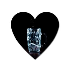 Glass Water Liquid Background Heart Magnet