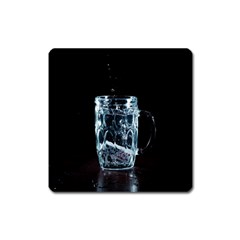 Glass Water Liquid Background Square Magnet