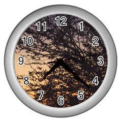 Arizona Sunset Wall Clocks (Silver) 