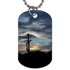 Cactus Sunset Dog Tag (one Side) by JellyMooseBear