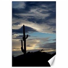 Cactus Sunset Canvas 24  X 36  by JellyMooseBear