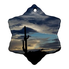 Cactus Sunset Snowflake Ornament (two Sides)