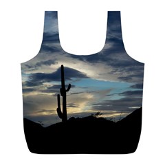 Cactus Sunset Full Print Recycle Bags (l)  by JellyMooseBear