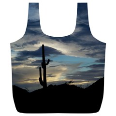 Cactus Sunset Full Print Recycle Bags (l)  by JellyMooseBear
