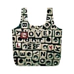 Love Full Print Recycle Bags (M)  Front