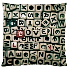 Love Standard Flano Cushion Case (one Side) by JellyMooseBear