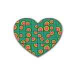 Tiled Circular Gradients Heart Coaster (4 pack)  Front