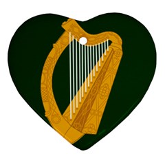 Flag Of Leinster Heart Ornament (two Sides)