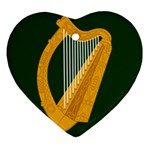 Flag of Leinster Heart Ornament (Two Sides) Back