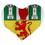 County Antrim Coat of Arms Large 19  Premium Heart Shape Cushions Back