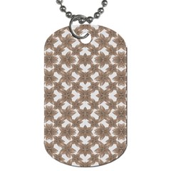 Stylized Leaves Floral Collage Dog Tag (two Sides) by dflcprints