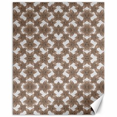 Stylized Leaves Floral Collage Canvas 11  X 14   by dflcprints