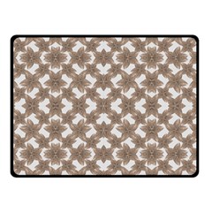 Stylized Leaves Floral Collage Double Sided Fleece Blanket (small) 