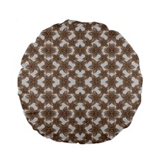Stylized Leaves Floral Collage Standard 15  Premium Flano Round Cushions